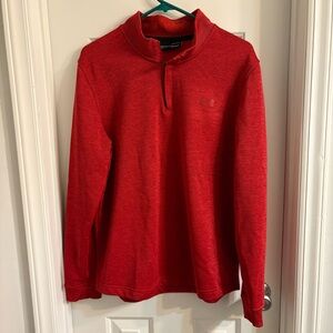 Under Armour Men's Large Red Quarter Zip 1/4 Pullover athletic